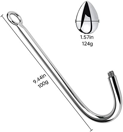 Anal Butt Plug Hook Stainless Steel Anal Rope Hook With Solid Anal Heart Ball Bondage Hook Toy For Unisex Adult Sm Game - Image 2