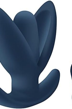 Vibrating Anal Plug Prostate Massage Discreet Rechargeable Flower Vibe With 10 Vibration Modes Waterproof For Women And Couple Gay Sex Play Blue