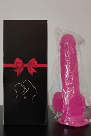 Dildo With Suction Cup Pink Tpe 7.5" Inches