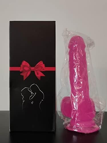 Dildo With Suction Cup Pink Tpe 7.5" Inches