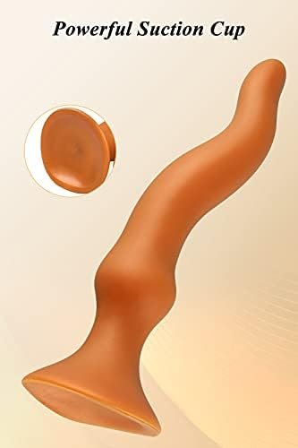 Long Anal Plug Dildo With Strong Suction Cup Soft Liquid Silicone Butt Plug Vaginal Stimulation Prostate Massage For Beginner Advanced Players Sex Factory (L) - Image 3