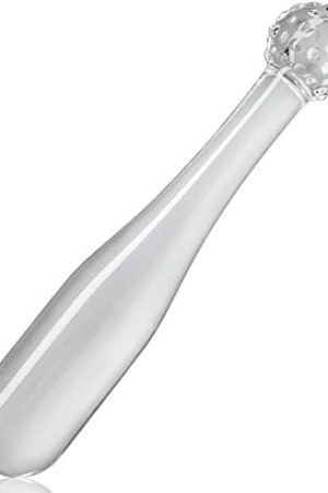Glass Dildo Pleasure Wand Transparent Double Ended Butt Plug Vaginal Anal Prostate Massager Masturbation Sex Toy For Men Women And Couple (M)