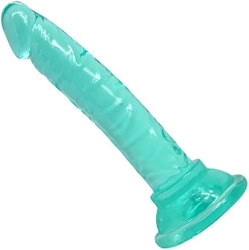 Beginner'S 5 Inch Clear Jelly Dildo Green