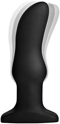 Lynx Curved Anal Plug With Rotating Beads - Black - Image 2