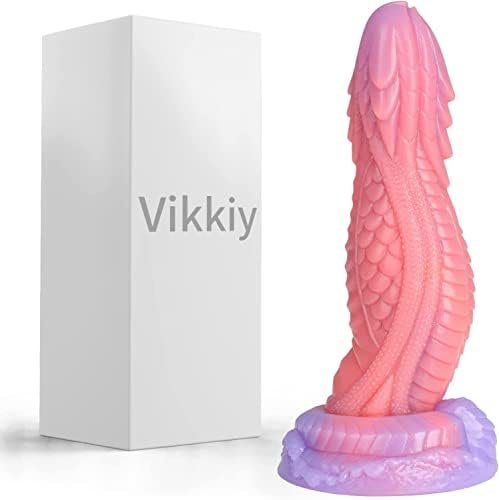 7.8" Realistic Dragon Dildo With Strong Suction Cup For Hands-Free Play, Body-Safe Liquid Silicone Anal Dildos Huge Thick Dildo For Vaginal G Spot Adult Sex Toys For Anal Play