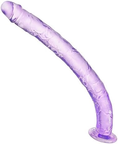 Aobrong 17.9Inch Extra Long Realistic Dildo With Strong Suction Cup, Flexible Jelly Dildos For Women, Anal G-Spot Stimulator Sex Toys For Men Couple (Clear) - Image 2