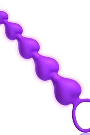 Anal Beads, Cute Silicone Flexible Anal Chain Butt Plug With 6 Gradual Balls And Pull Loop Prostate Massager G-Spot Stimulator Tjijp Anal Training Sex Toy For Beginner 7.28 Inch, Black