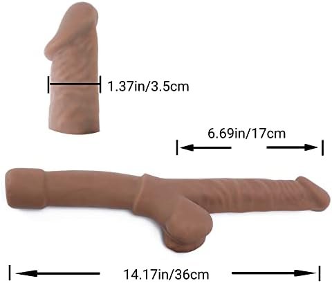 Realistic Dildo, 6.69 Inch 17Cm Penis Tpe Soft Flexible Dildo Waterproof With Extender Root For Lesbian Gay Shemale Masturbation (17Cm / 6.69In - Natural Skin) - Image 2