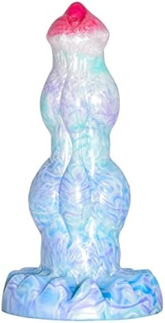 Frrdei Soft Dragon Dildo Thick, 9.05In Silicone Dildos G Spot, Large Adult Sex Toys Women Men Realistic Real Big Dog Dildo Tip Head Suction Cup Colorful, Blue,White,Green,Pink,Purple, 1.0 Count
