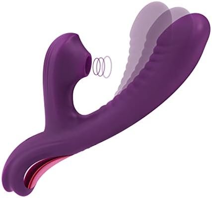 Tracy'S Dog Come-Hither Rabbit Sucking Vibrator For Clitoral G Spot Stimulation, Adult Sex Toys For Women Couple, Vibrating Finger Massager With 3 Suction And 10 Vibration & Come-Hither Modes (Beta)