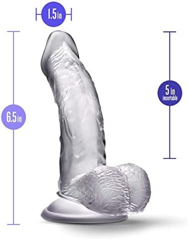 B Yours Diamond Luster - Lifelike Realistic Dildo - Powerful Suction Cup For Hands Free Play And Harness Compatible - Clear To Watch During Play - Curved For G Spot Stimulation - Sex Toy For Him Her - Image 3
