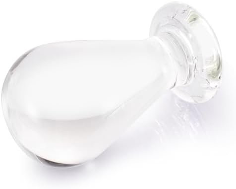Ferch Large Size Glass Butt Plug Crystal Anal Plug Sex Toys Pleasure Bomb Plug Personal Sex Massager For Couple,4.3 * 2.4In(L)