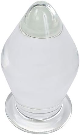 Epichao Huge Head Glass Butt Plug Crystal Anal Plug Bum Plug Bomb Plug Anal Trainer Anal Expander Training Sex Toy (L) - Image 3