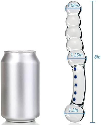 Crystal Glass Anal Plug Masturbator Adult Sex Toy, Pleasure Wand Dildo Penis Beads Double Head Design Butt Plug Prostate Massage G-Spot Sex Toy For Men And Women - Image 3