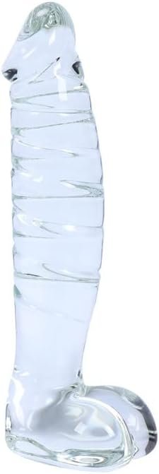Aptitan Realistic Glass Dildo Crystal Dildo Glass Pleasure Wand G-Spot Stimulation Stimulator Female Masturbator