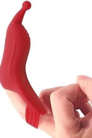 Finger Massager G Spot Vibrator - Mini Vibrator Clitoral Stimulator Nipple Sex Toys, Silicone Portable With 10 Modes Multi-Frequency Vibrator, Adult Sex Toys & Games For Men & Women, Couples - Red