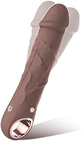 7 Inch Realistic Silicone Dildos, Anrivelia G Spot Dildo Vibrator Tits Clits Clitoris Anal Vibrating Flesh Wand With 10 Modes Vibes For Women Adult Sex Toys For Female Sex Pleasure