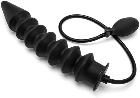 Large Inflatable Threaded Anal Plug Pointed Design Dildo G-Spot Stimulation Adult Sex Products