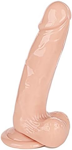 Lifelike Lover Luxe Realistic Dildo - 7 Inch Huge Silicone Dildo With Strong Suction Cup - Crystal Jelly Dildo - M Pink