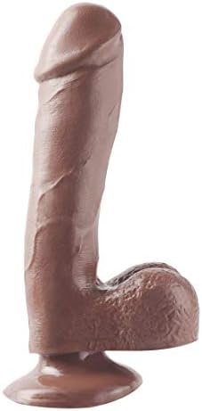 Basix Rubber Works 7.5" Dong With Suction Cup, Black