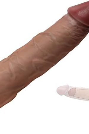 Penis Sleeve Extender Enlarger Sheath, Silicone Cock Sleeve Extension With Stretchy Loop For Men To Increase Length & Girth, Reusable Condom Dildo Penis Pump Enhancer Adult Couples Sex Toys For Men