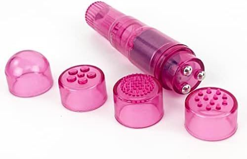 Shibari Clitoral Vibrator, Pocket Pleasure, Sex Toys For Women, Includes 4 Tip Attachments, Quiet, Discreet, Travel Size, Waterproof, Made Of Abs, 1 (Aa) Battery Required (Sold Separately), Purple - Image 3