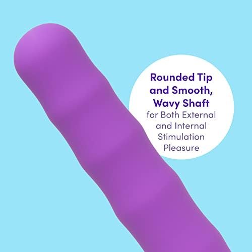 Lovehoney Silencer Vibrator - 7 Inch Vibrator For Women - Multispeed Quiet Vibrator - Rounded Tip & Wavy Shaft For Stimulation - Waterproof - Purple - Image 3