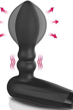 Automatic Inflatable Anal Vibrator - Bombex Eric Prostate Massager With 10 Vibrating & Expand Modes, Silicone Rechargeable Vibrating Butt Plug, Sex Toys For Men, Women, And Couples
