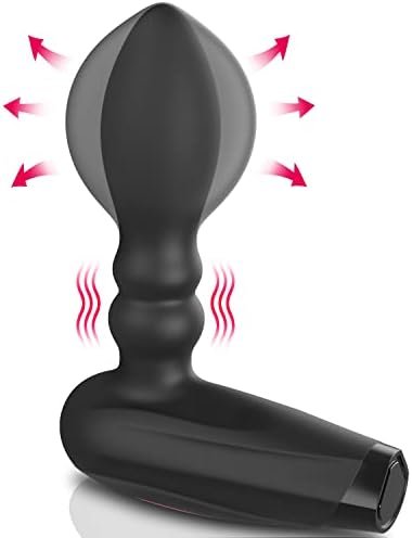 Automatic Inflatable Anal Vibrator - Bombex Eric Prostate Massager With 10 Vibrating & Expand Modes, Silicone Rechargeable Vibrating Butt Plug, Sex Toys For Men, Women, And Couples