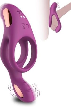 Vibrating Cock Ring Clitoral Vibrator - Silicone Dual Penis Rings Clitoris Stimulator With 10 Vibration Modes, Adult Sex Toys Couple Massager For Men Longer, Harder, Stronger Erections Stamina Blue