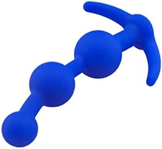 Silicone Anal Beads Butt Plugs,4.9Inch Three Ball Anal Chain Link Anal Beads Silicone Butt Plug With Thin Neck & 3 Gradual Beads & T-Bar Base Anal Adult Sex Toy For Male Female Couple Play(Purple)