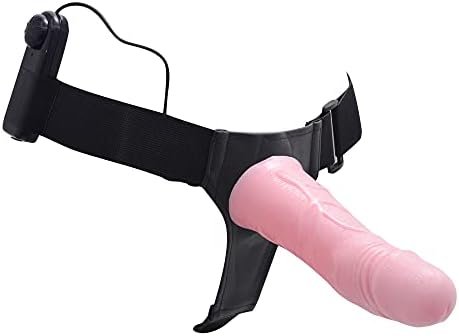 Vibrating Adjustable Hollow Strap-On Harness Extender Bigger Penis Dildo Sleeve Cock Cover Penis Extension Increase The Size And Strength Adult Sex Toy For Couples Man Women