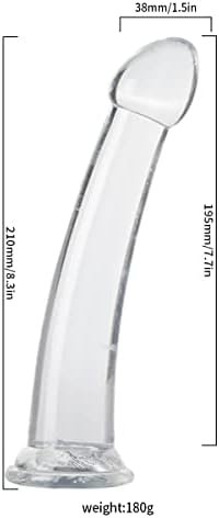 Cwamen 8.3 Inch Realistic Dildo, Soft Lifelike Beginner Sex Toy Jelly Thin Penis Clear With Strong Suction Cup For Womens/Men/Gay, Adult Life Like Sex Anal Cute Toys & Games - Image 3