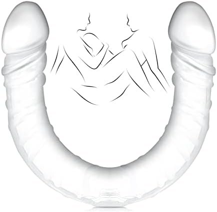 Timijoy Adult Sex Toy,Double-Ended Dildo,Glans For Women/Men/Lesbian,Waterproof Flexible Long Dildo For Vaginal G-Spot And Anal Pl White No-62 Yj 0