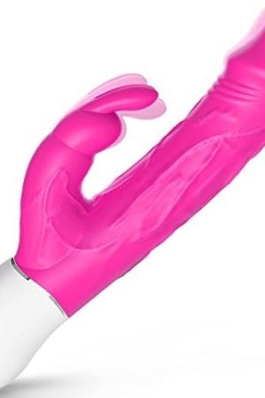 Realistic Rabbit Vibrator With Bunny Ears For G-Spot Clitoris Stimulation, Waterproof Rechargeable Dildo Vibrator With 9 Strong Vibrations Dual Motor Stimulator For Adult Women Solo Or Couple Fun