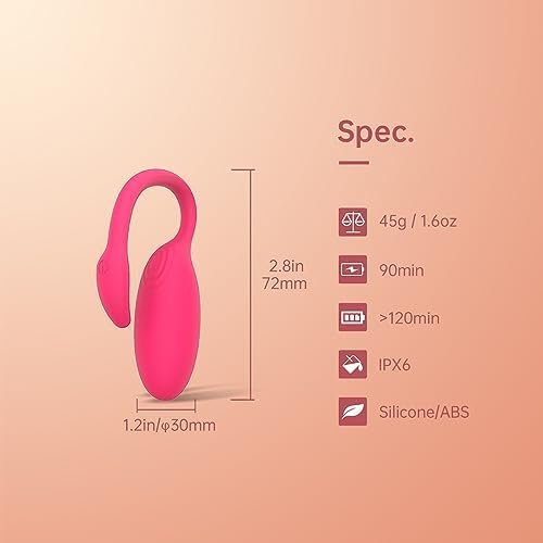 Magic Motion Flamingo Wearable Vibes, Intelligent Wearable Massager Remote Control Massaging Tool App With Ios Android Personal Intelligent Massager Wearable Vibrator Adult Toy Designed For Ladies - Image 2