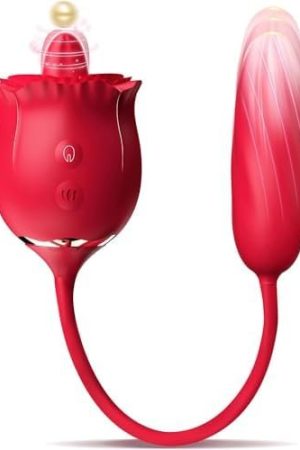 Rose Sex Toys Vibrator For Women,3 In 1 Tongue Licking Thrusting Dildo G Spot Vibrators Adult Rose Toy