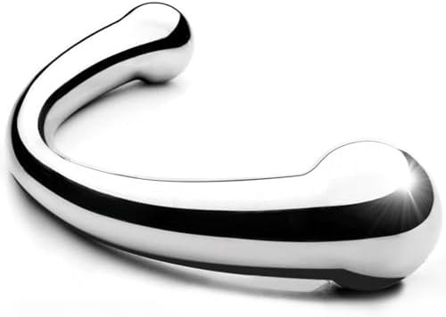 Double Ended Dildo Dovelo Metal Massage G-Spot Stimulate Anal Prostate Fetish Plug Masturbation Sex Toy For Couple - Large