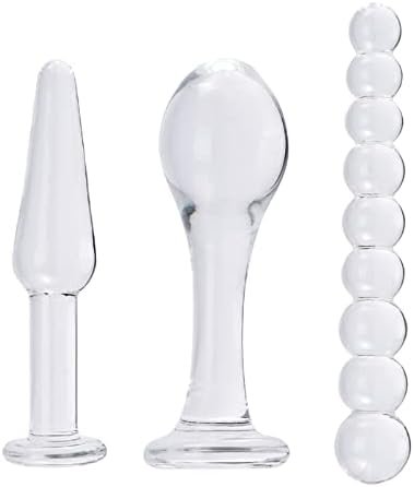 Sm Anal Plug Training Kit Glass Beaded Anal Plug For Adult Bullet Head Anal Plug Portable Entry-Level Set 3 Pcs