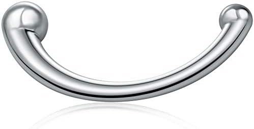 G-Spot Massage Metal Wand - Double Ended Stainless Metal Massager Prostate Anal Vaginal Masturbation Stick Sex Toy For Women Men Couple