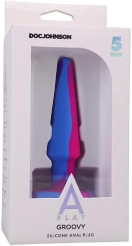 Doc Johnson A-Play - Groovy - Silicone Anal Plug - 5 Inch (1.25 Inches Wide), Berry - Image 2