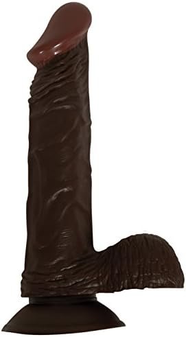 Flexible Multispeed American Whopper Straight Vibrating 8In Suction Cup Dildo Dong