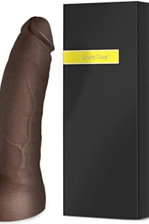 Luvkey 7 Inch Realistic Dildo For Thrilling Solo Or Couples Play,10 Vibration Modes Waterproof And Rechargeable Sex Toy For Women And Men Brown