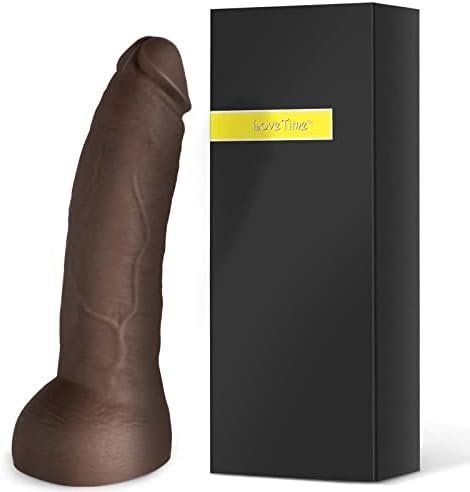 Luvkey 7 Inch Realistic Dildo For Thrilling Solo Or Couples Play,10 Vibration Modes Waterproof And Rechargeable Sex Toy For Women And Men Brown