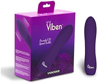 Viben Vivacious Bullet Vibrator | 10 Function Power Bullet | Premium Silicone Rumble Motor | Usb Rechargeable Waterproof Adult Toys | Ocean