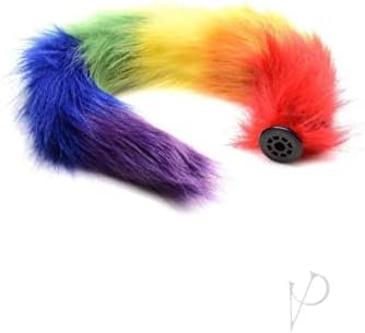 Tailz Snap-On Interchangeable 16.5 Inch Rainbow Fox Tail For Anal Plug | Thick Long And Furry Animal Tail For Women | Soft Vegan Friendly Faux Fur Tail | Butt Plug Sold Separately - Image 2