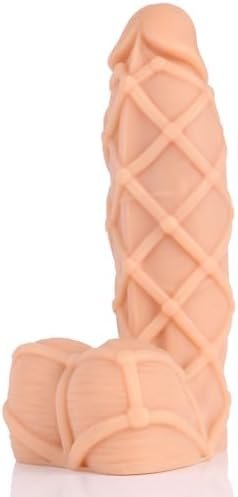 Tariss'S Silicone Anal Dildo Soft Anal Plug Textured Sex Toy For Anus Dilation For Men Women Couple Beige Xxl 11.81 Inch