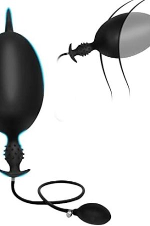Silicone Inflatable Butt Plug, Expansion Stimulate Augmentation,Adult Sex Toys & Games Black