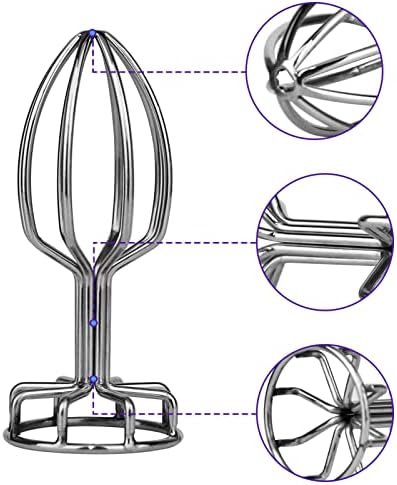 Anal Butt Plug With Hollow Tunnel Round-Base Design, Stainless Steel Butt Expander Fetish Plug Adult Sex Toy For Male Or Couples - Image 3