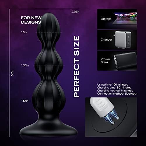 Kstasn Anal Sex Toys - With App Prostate Massagers For Men - Prostate Stimulor Toys With Music Mode And Video Mode - Rechargeable Vibrator Anal Beads With 3 Powerful Motors - Image 2
